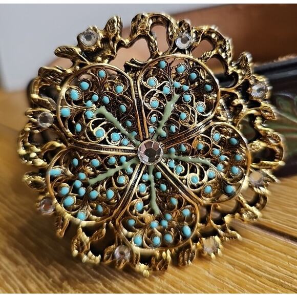 Arden B Embossed Leather Belt Size SM - Picture 2 of 5